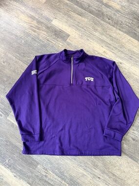 TCU Horned Frogs Purple Quarter Zip Pullover Men’s Large